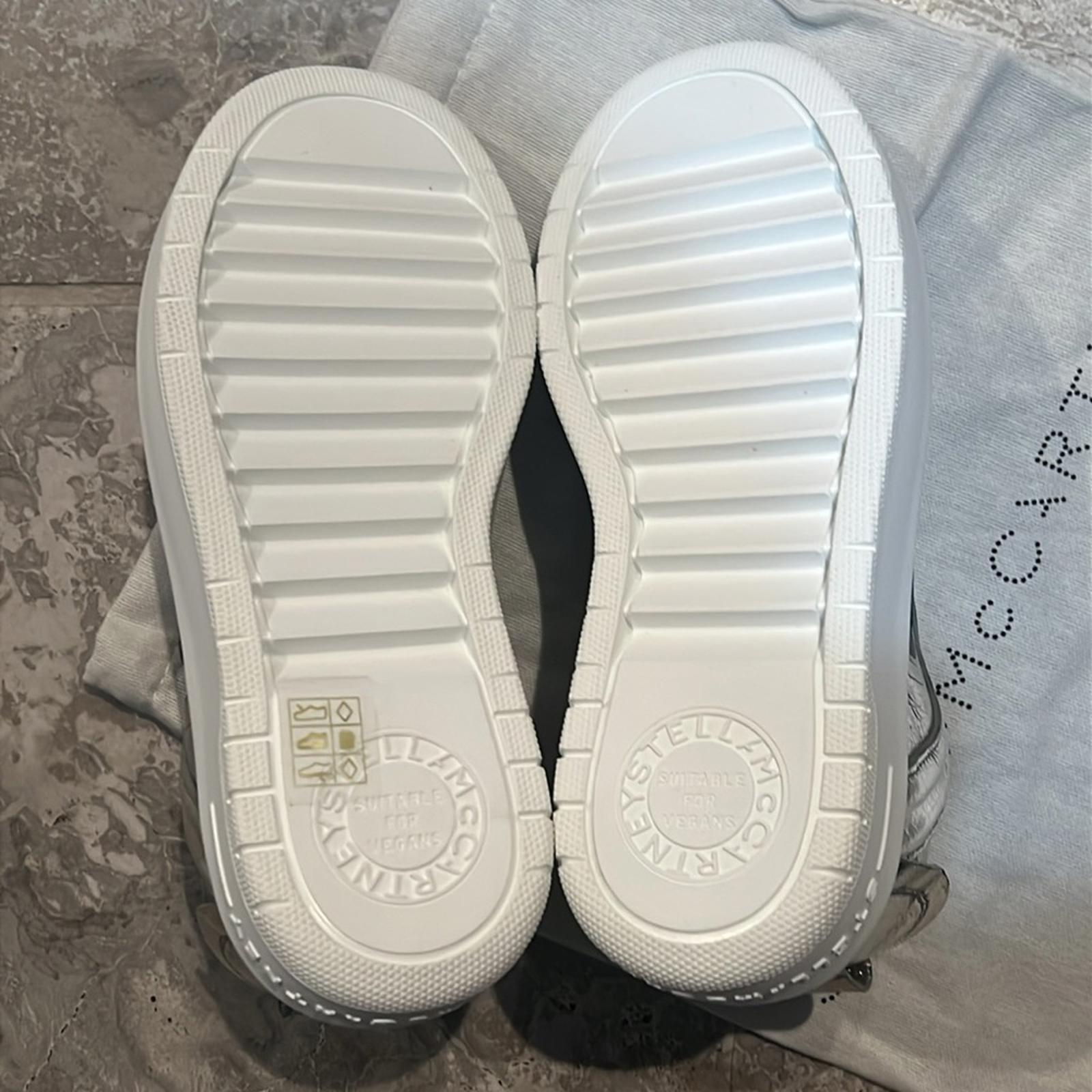 Stella McCartney S-Wave Lace Up Sneakers, Metallic Size 35 NEW w/Dust Bag $830