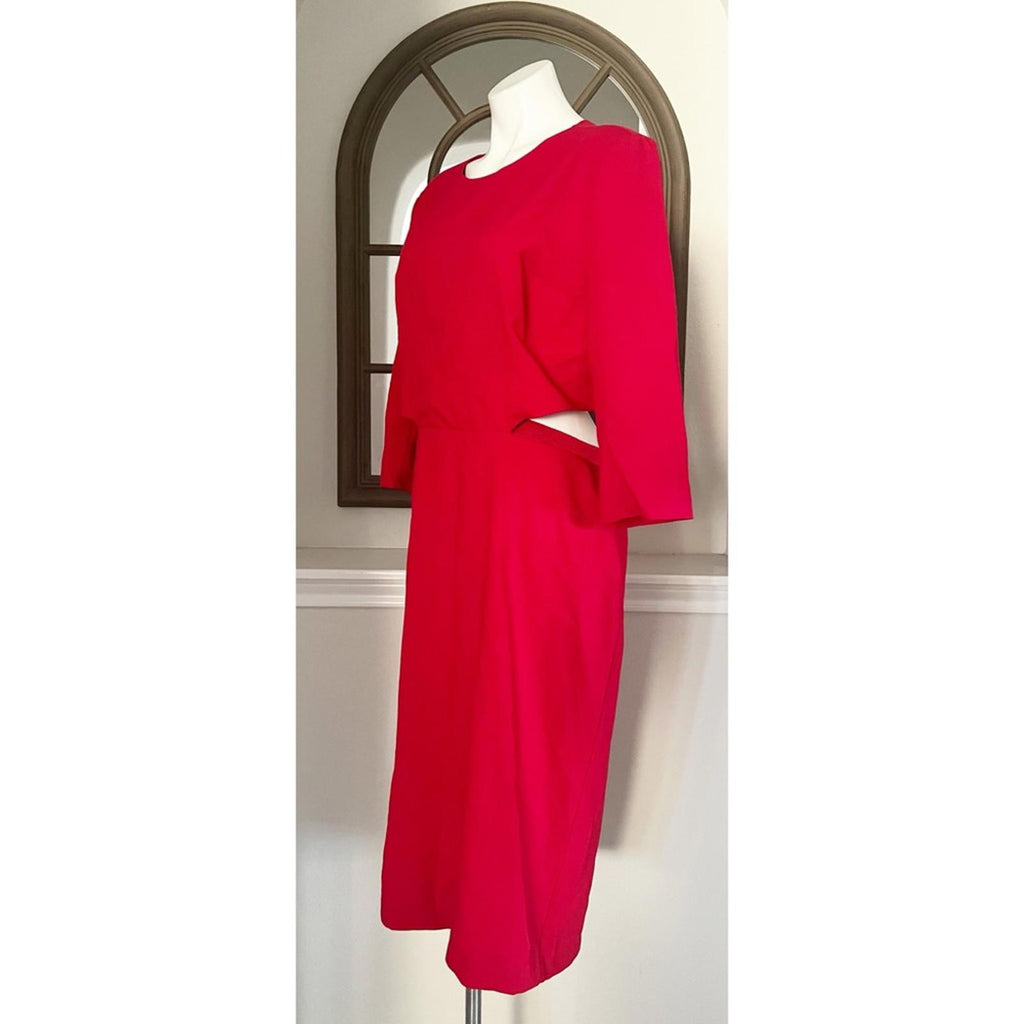Gabrielle Union Sheath Cut-Out Dress in Red, NEW, Size 16