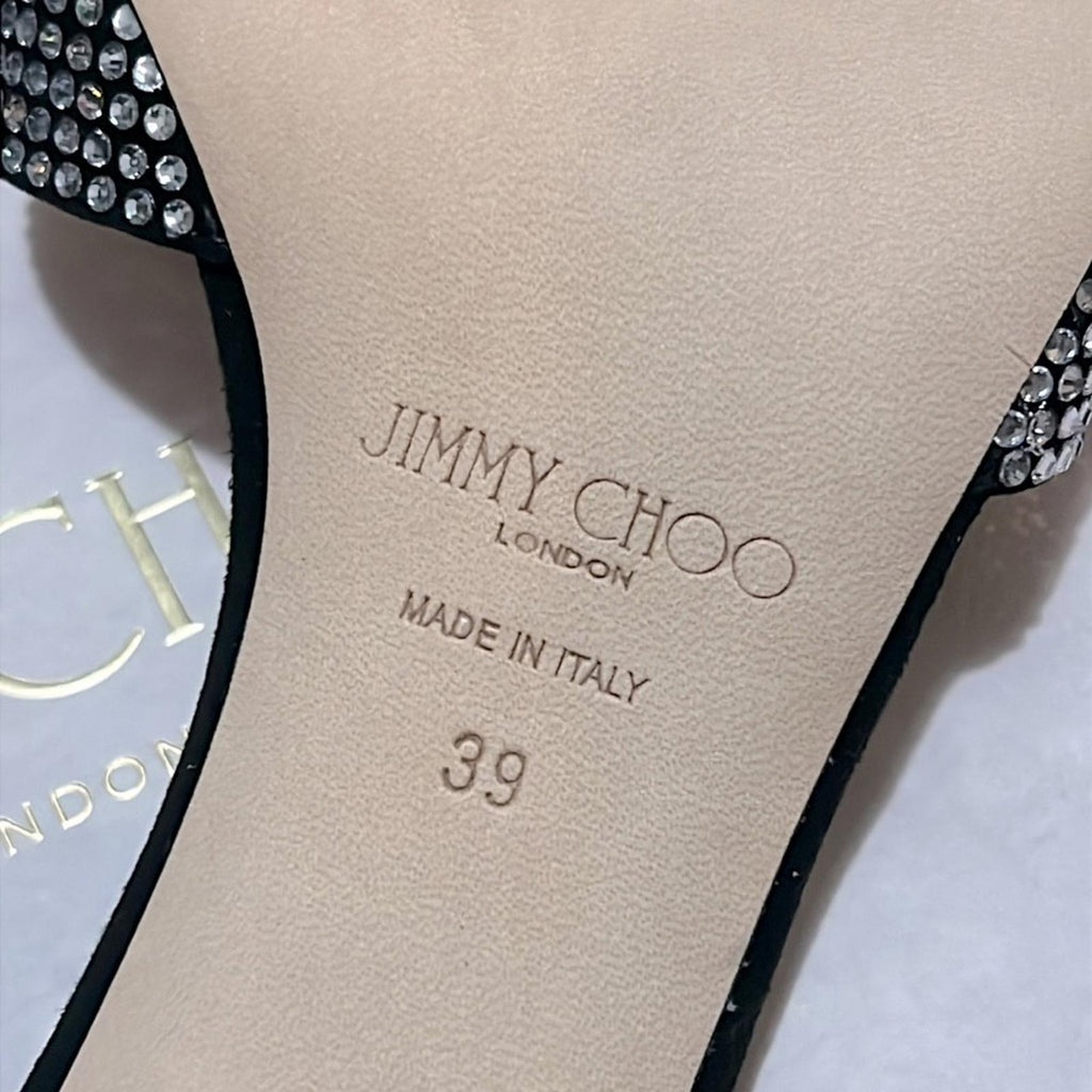 Jimmy Choo Skye 70 Embellished High Heel Slide Sandals