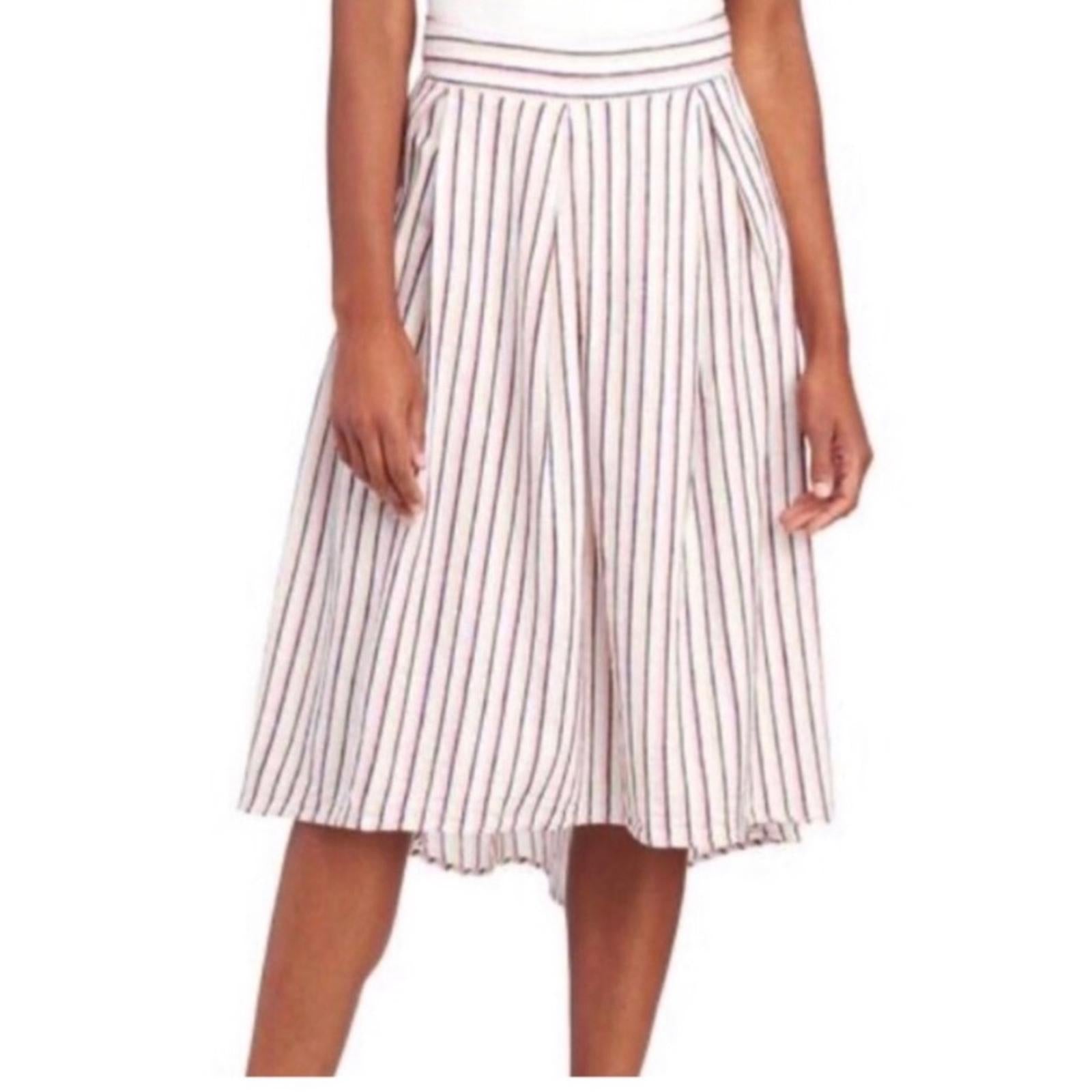 NEW Max Studio Linen-Blend Hi-Low Midi Skirt, Size XXL, New w/Tag