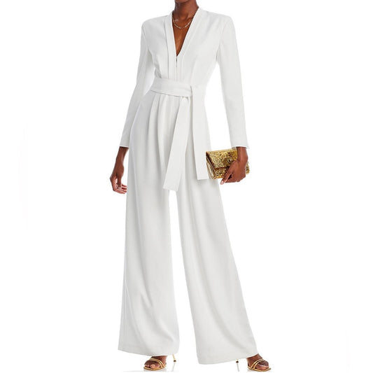 A.L.C. Kieran II Tailored Belted Wide Leg Jumpsuit in White, Size 0 New with Tag