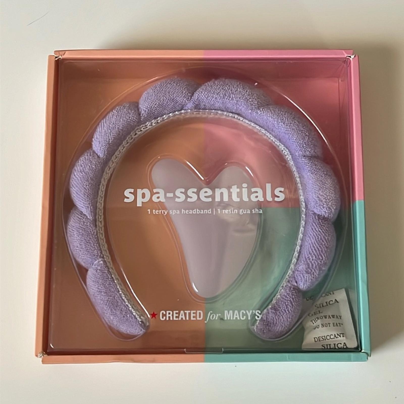 2-Piece Terry Spa Headband & Resin Gua Sha Spa-Essentials Set NEW w/Tag