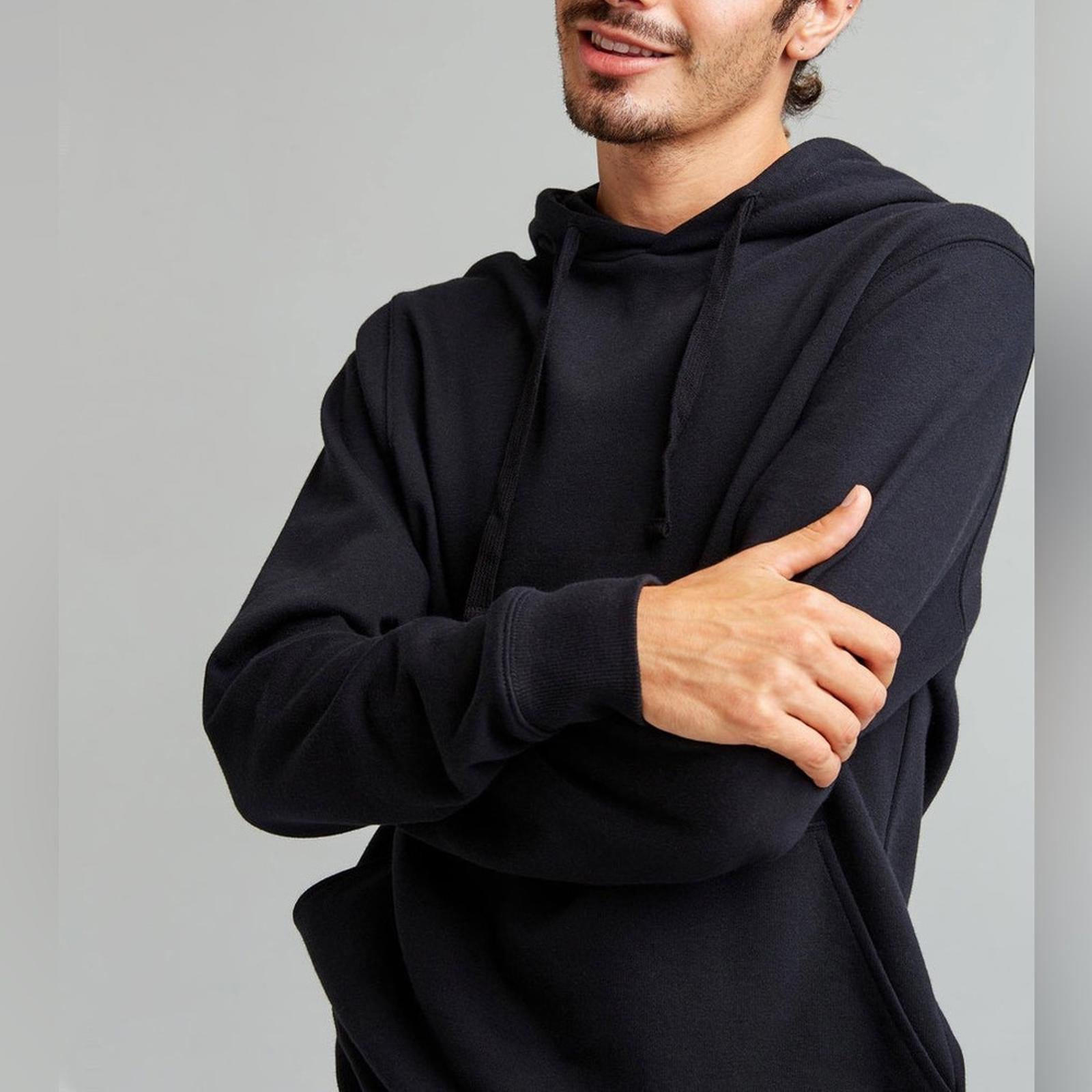 Richer Poorer Men's Recycled Fleece Hoodie in Black, Size S New w/Tag