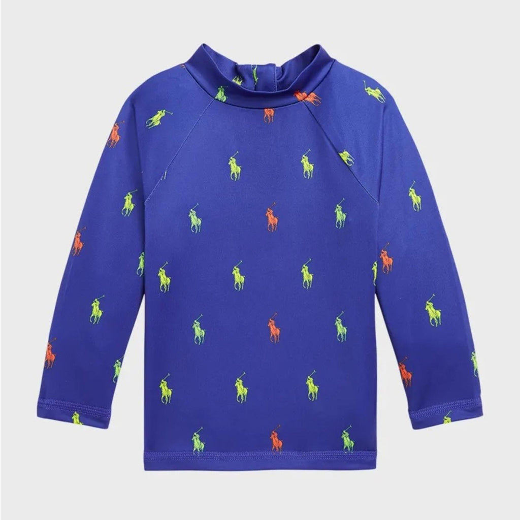 Boy's Ralph Lauren Stretch Poly-Jersey Rashguard Swim Top, 18-24 Months NWT $55