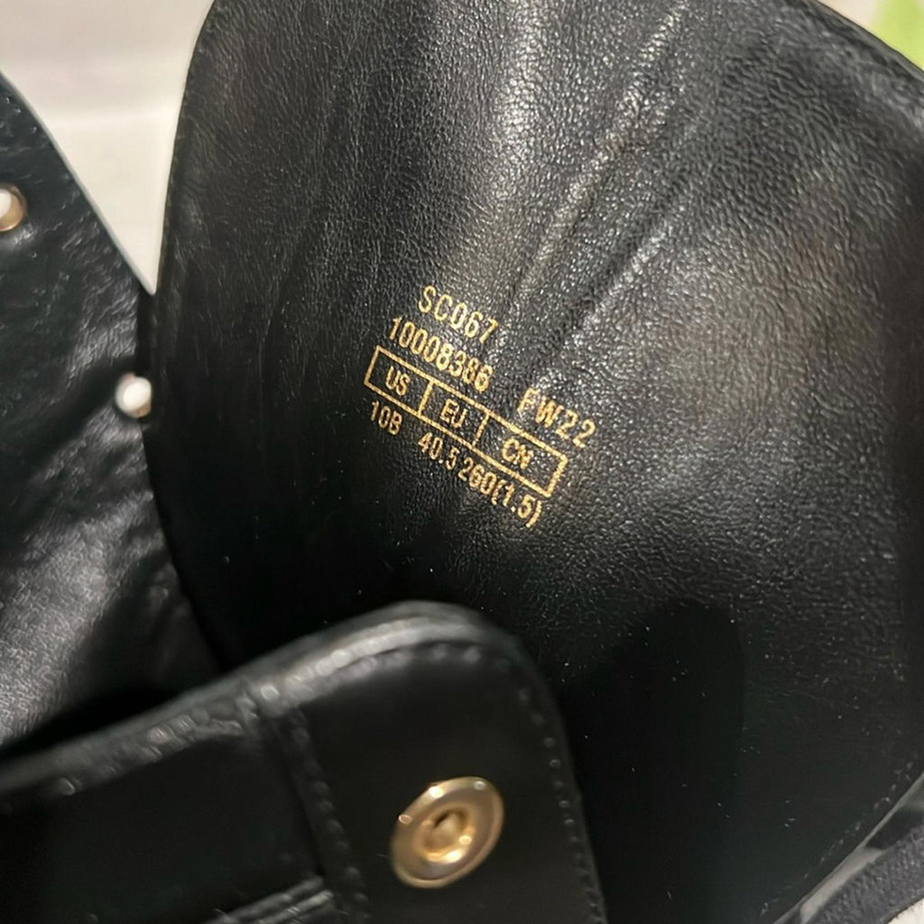 Stuart Weitzman Ultra Lug Sole Buckle Combat Boots in Black, US 10/EU 40.5 NWT