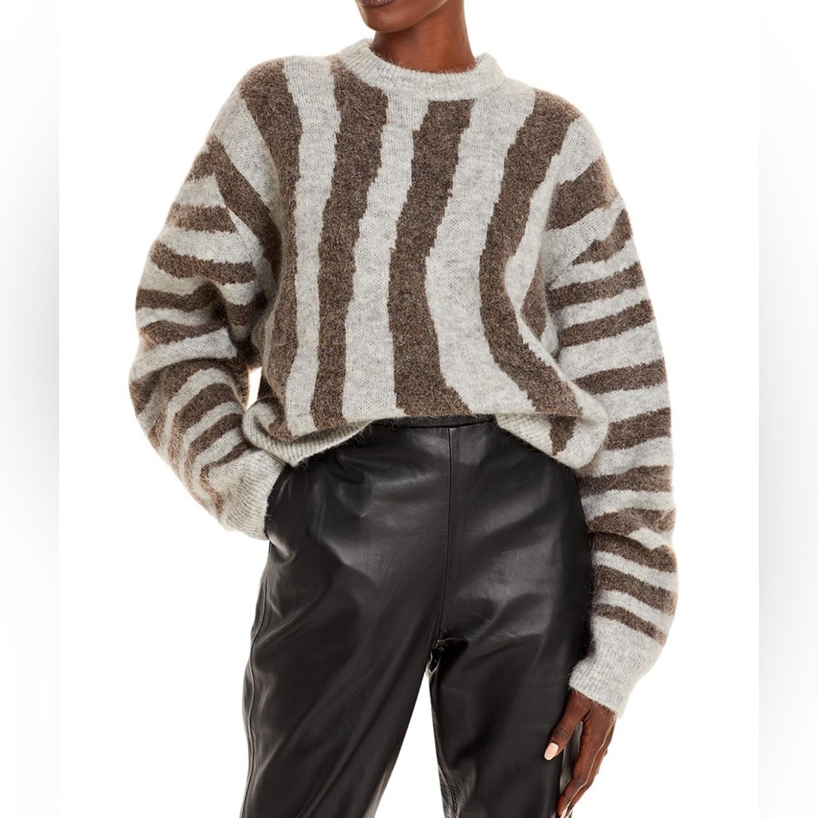 REMAIN Birger Christensen Cami Striped Knit Wool Blend Sweater Size UK12 US8 NEW
