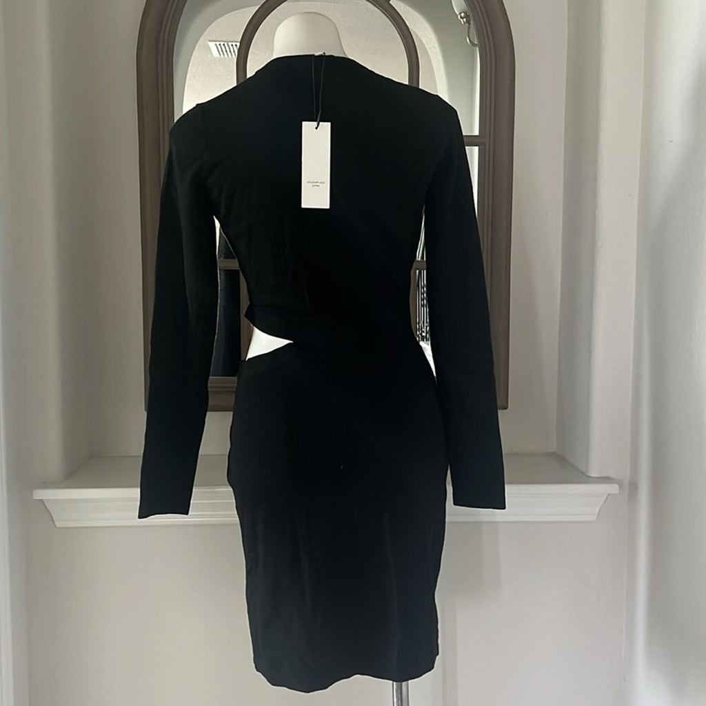 Elizabeth and James Railey Side Cut-Out Dress Black, Size L New w/Tag $385