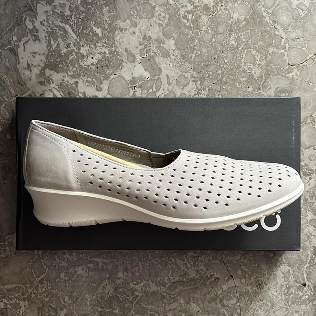 ECCO Felicia Gravel Leather Wedge Heel Shoes, Size EU 41 | US 10-10.5 New in Box