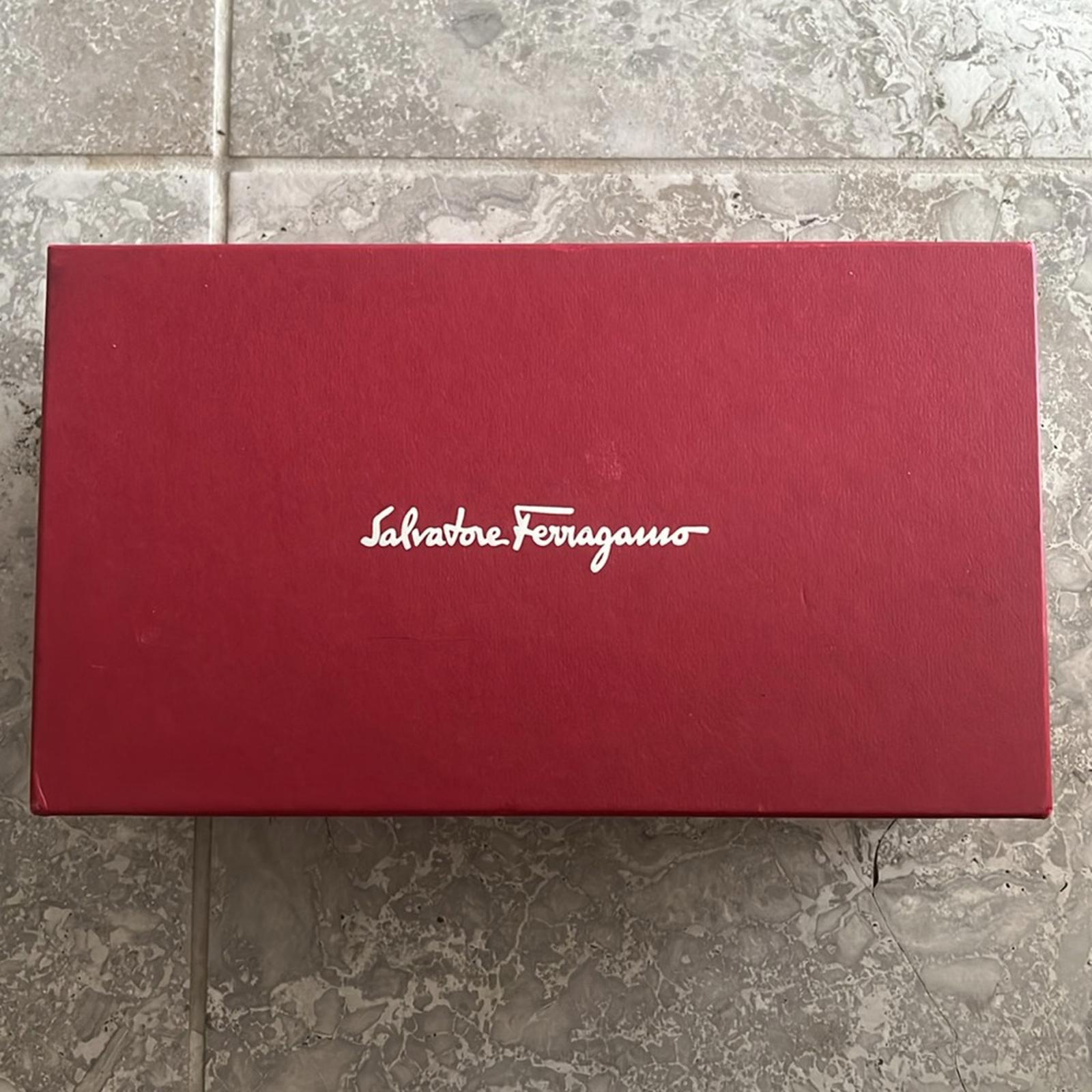 Salvatore Ferragamo Rhodes Slide Sandals in Black/Silver-Tone, NWT, Size 10.5