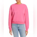 FRAME Oversized Crewneck Sweatshirt in Hot Pink, NWT, Size XS