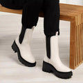 Coach Alexa Leather Bootie in Chalk/Black, Size 11 New in Box