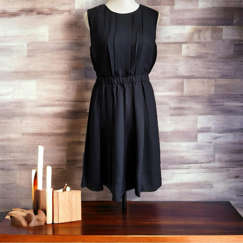 Kate Spade Fit & Flare Pleated Black Dress, Size 0