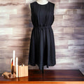 Kate Spade Fit & Flare Pleated Black Dress, Size 0
