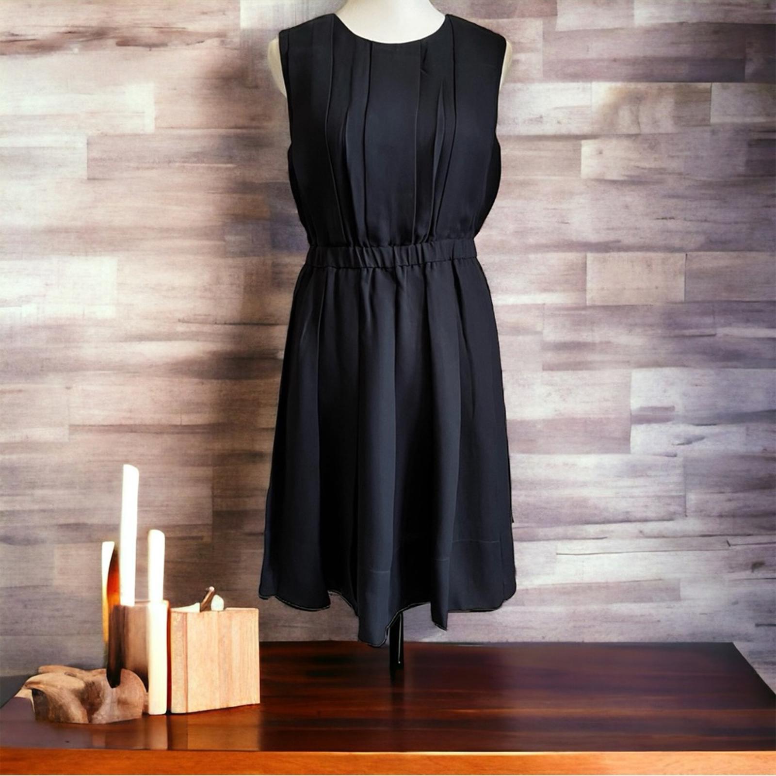Kate Spade Fit & Flare Pleated Black Dress, Size 0