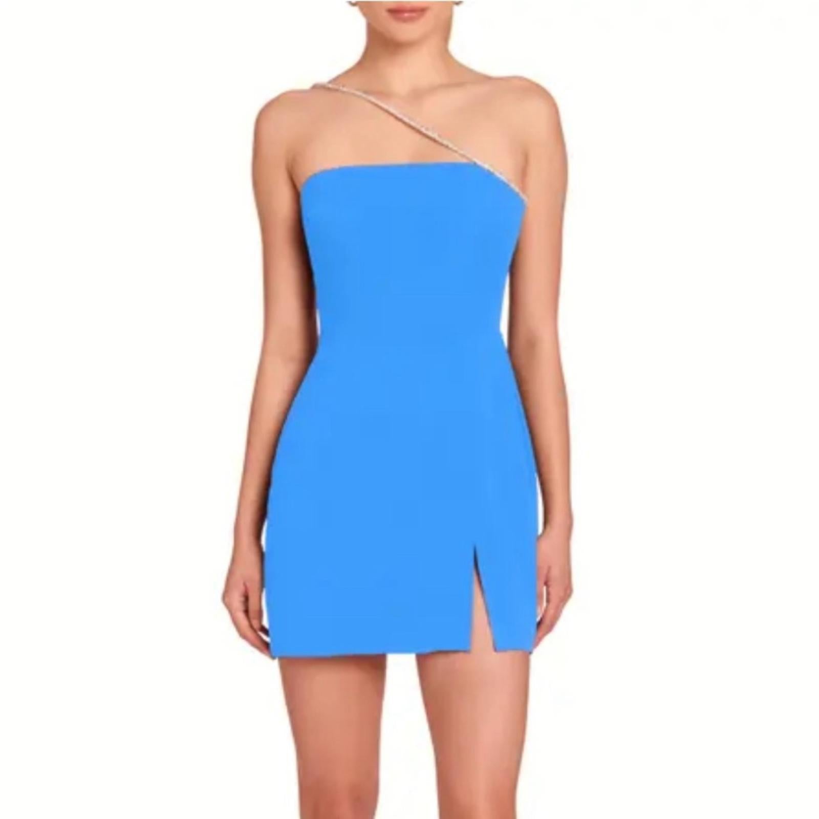 Amanda Uprichard X Revolve Dream Mini Dress Blue, OH SO CHIC! Size XL New w/Tag