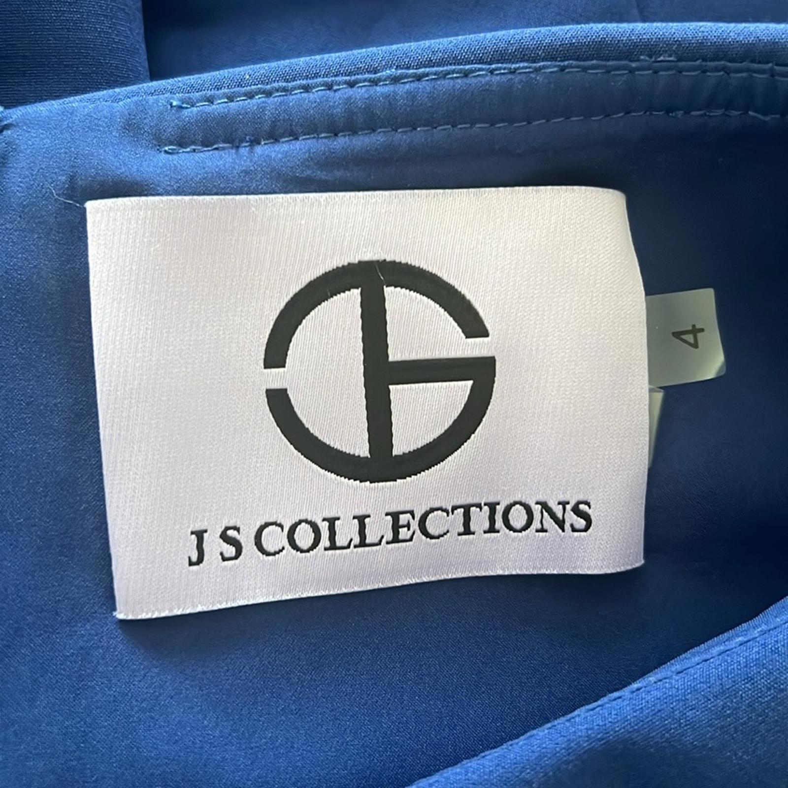 JS Collections Sequined Pintuck Jumpsuit in Blue, Size 4 New w/Tag, Retail $298