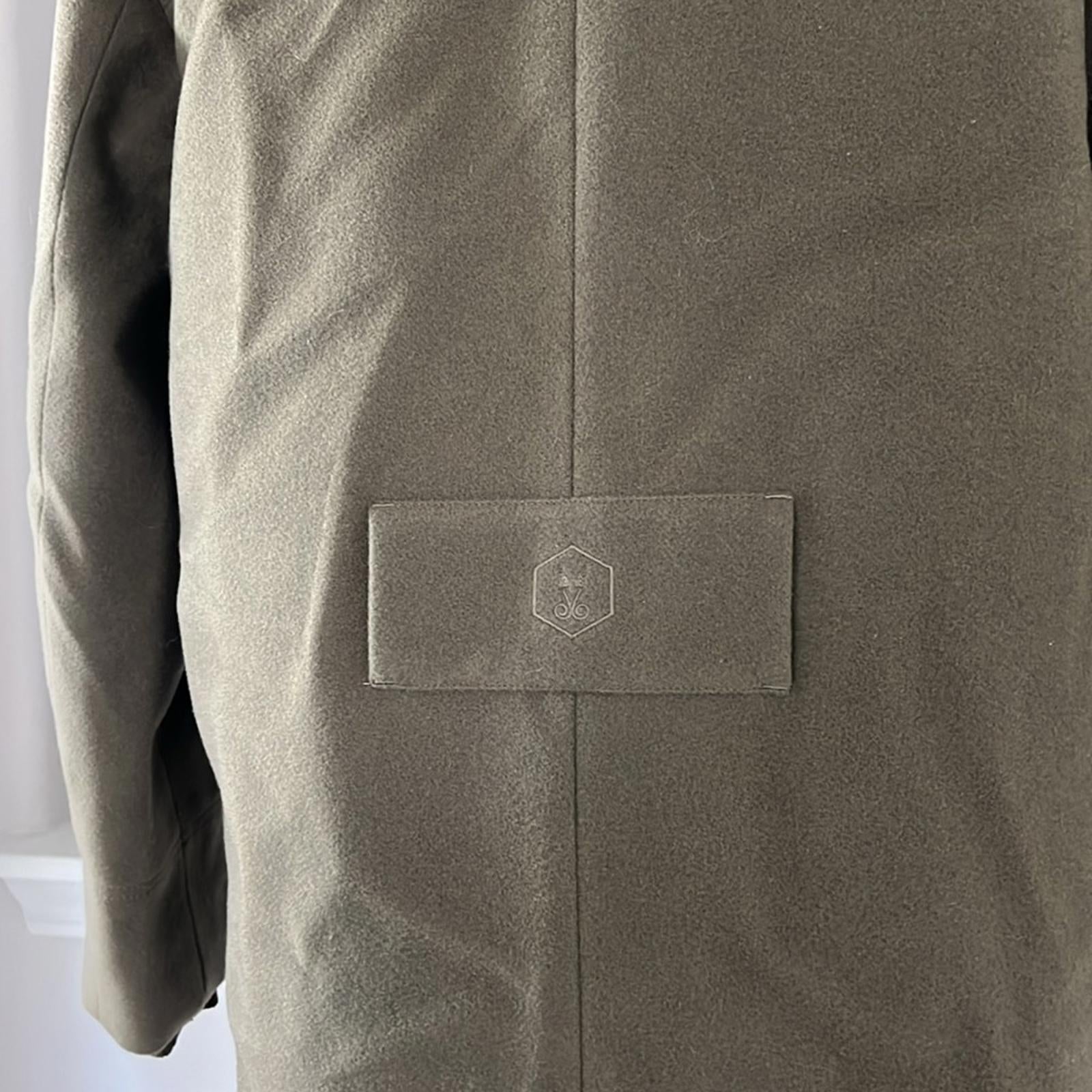 Norwegian Wool Cashmere Wool Hooded Down Parka, No Belt, Size M NWT $1,695