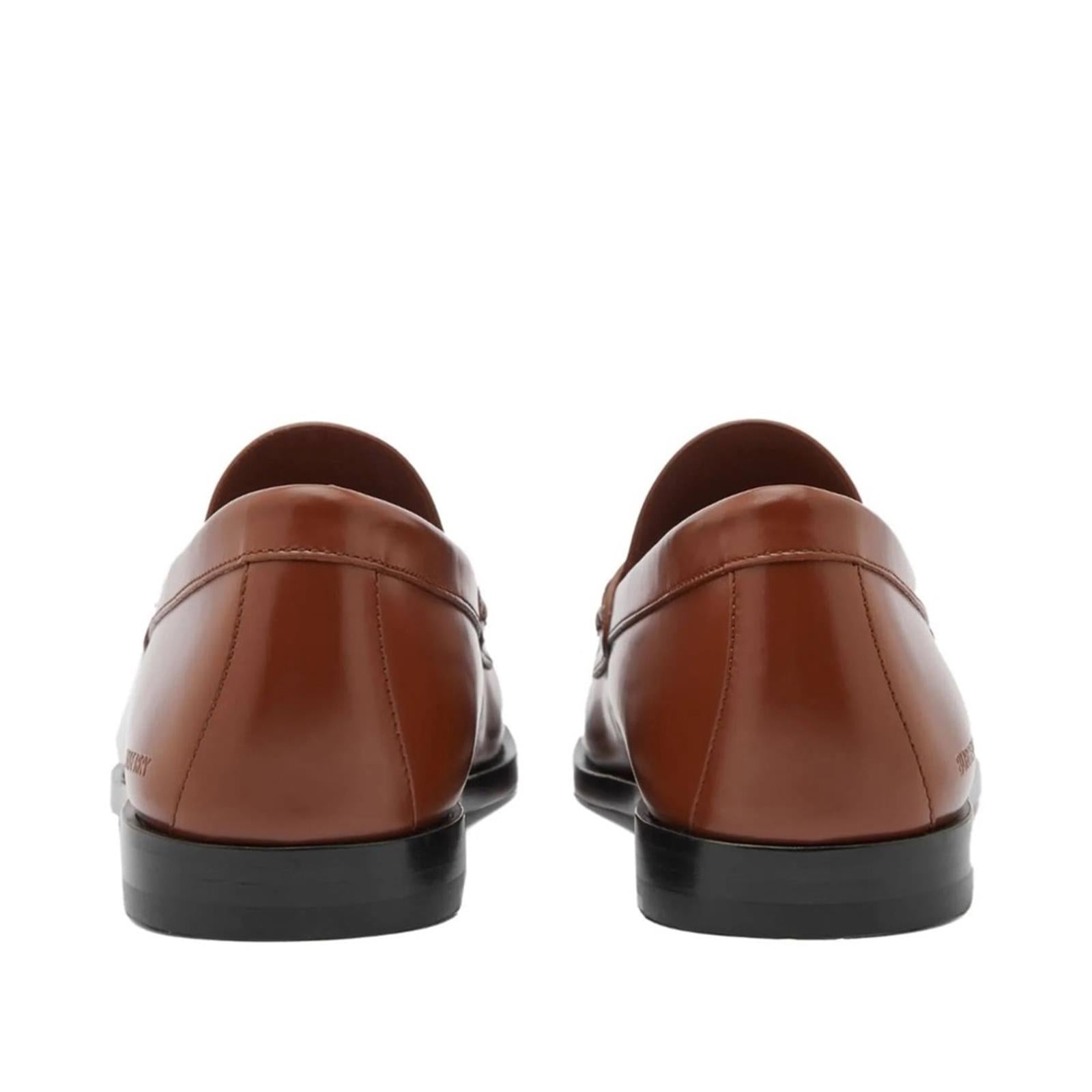 Burberry Brown Coin Loafers in Warm Oak Brown, Size EU42 UK8 US9 New w/Dust Bag