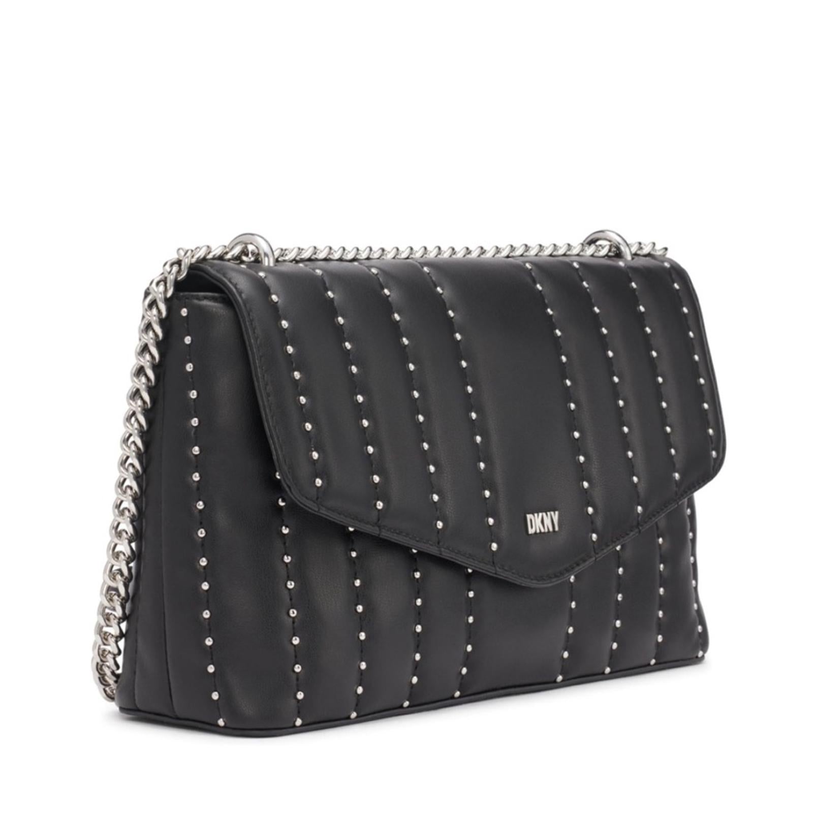 DKNY Lexington Park Shoulder Bag in Black/Silver Detail New w/Tag