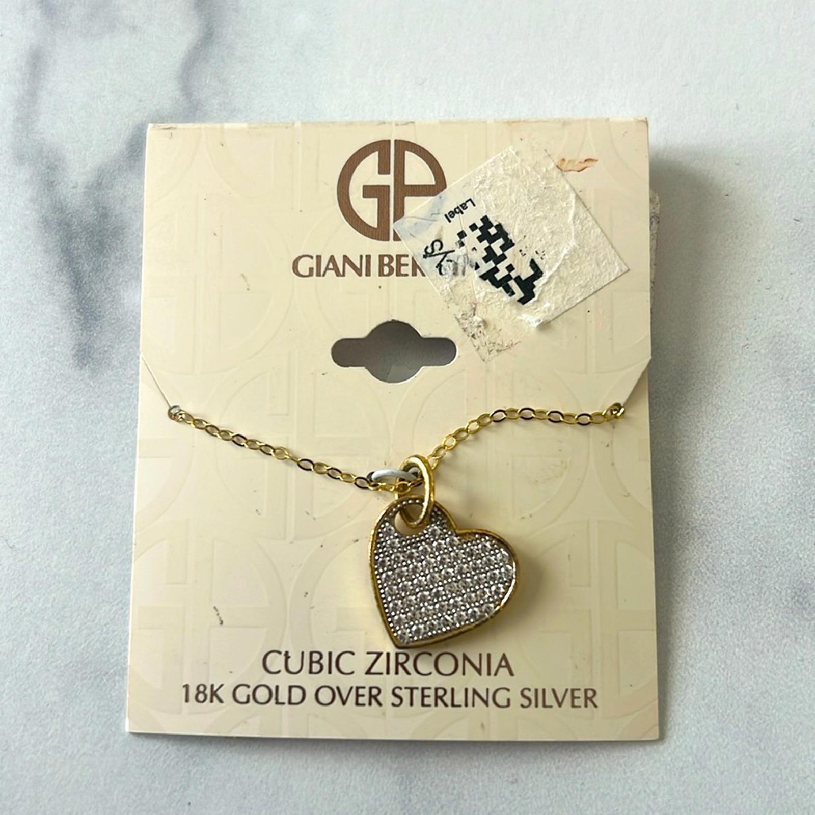 Giani Bernini 18k Gold Over Sterling Silver Heart Pendant Necklace, NWT