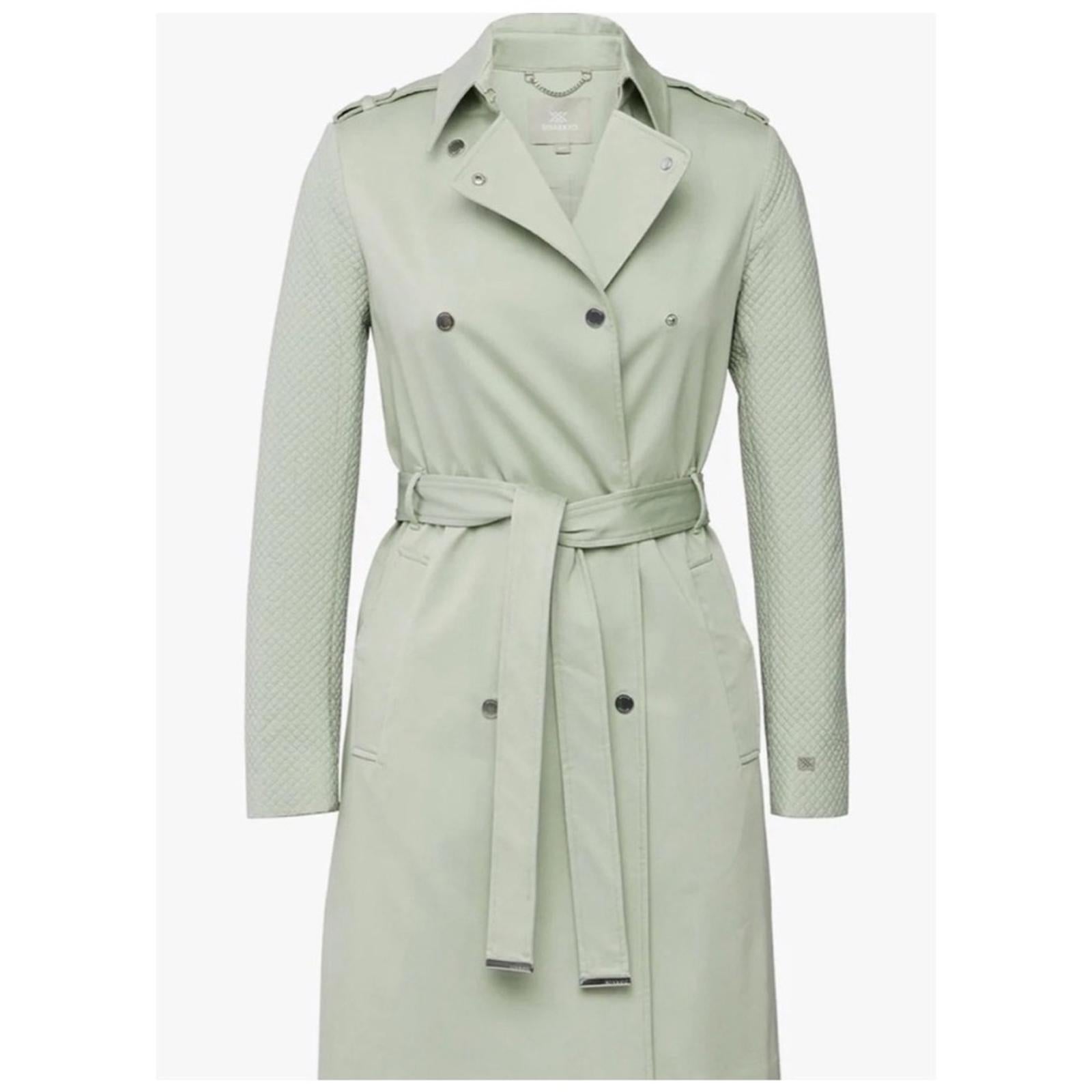 SOIA+KYO "Kya" Trench Coat w/Quilted Sleeves XL New w/Tag + Hanger Retail $445