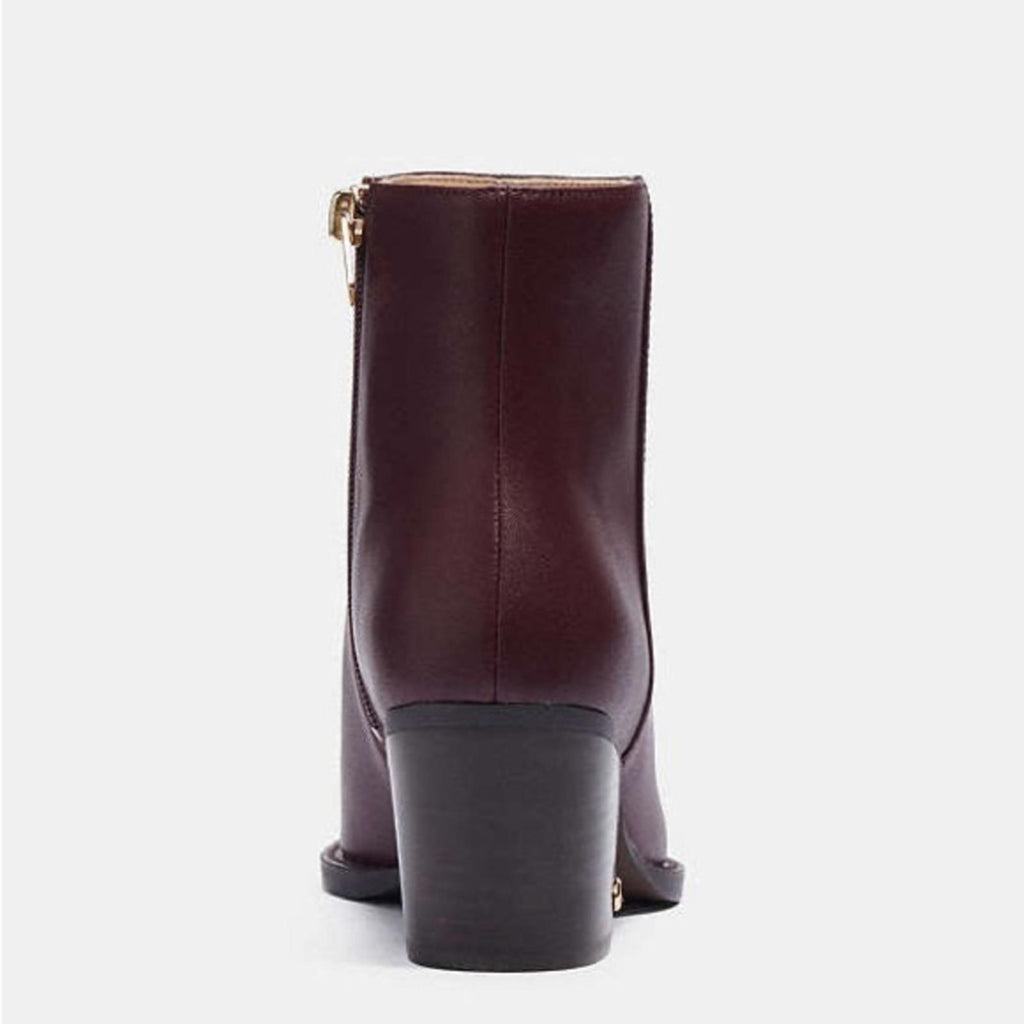 Coach Joy Lug-Sole Booties in Dark Cranberry, Size 11 New in Box $250