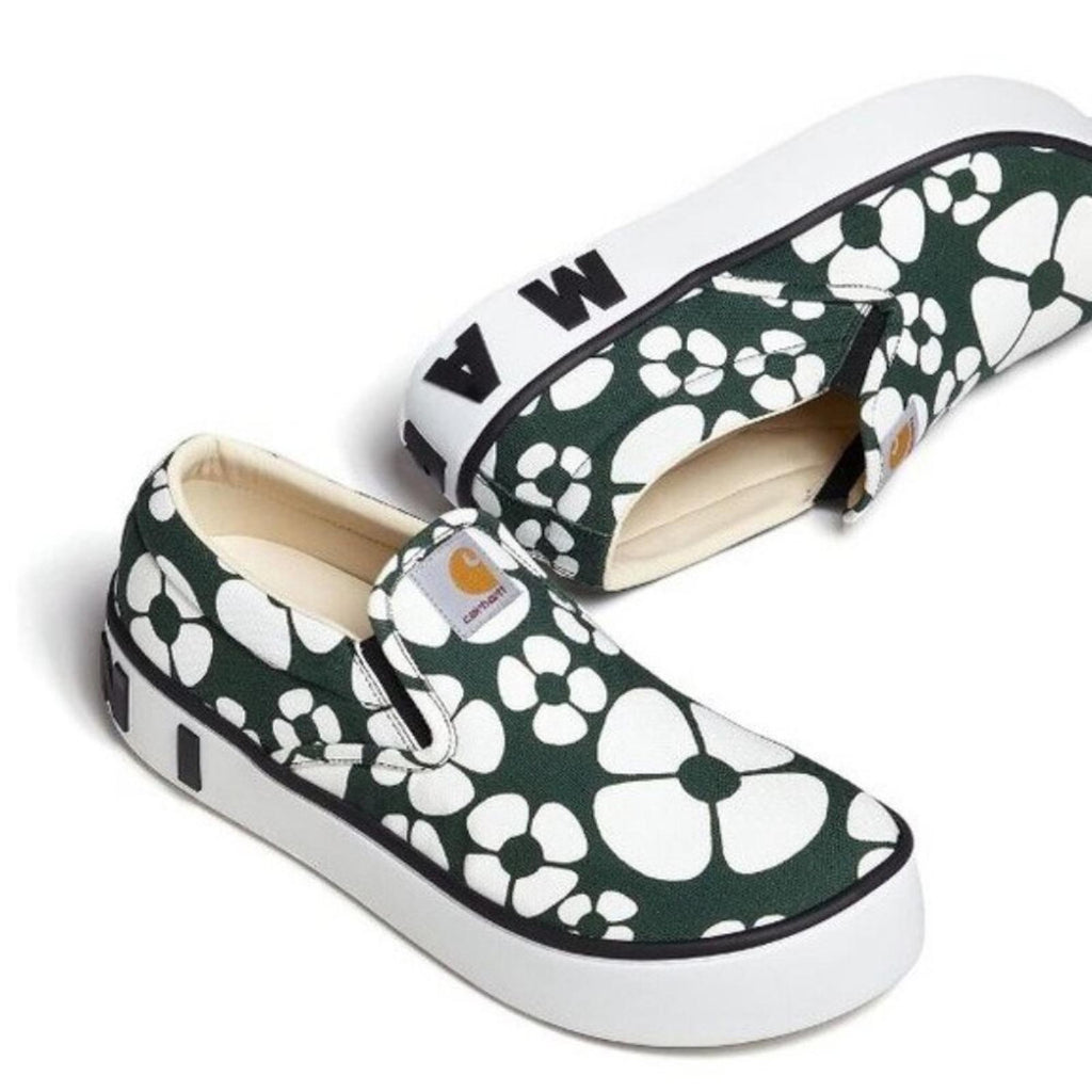 Marni x Carhartt WIP Slip-On Floral Low Cut Slip-On Sneakers Size 44 NEW $750