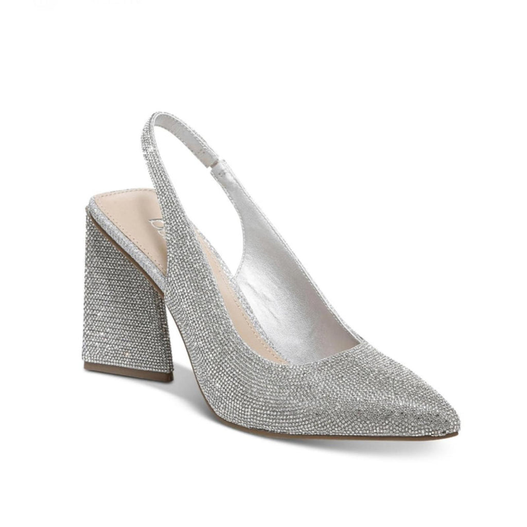 NWT Bar III Arrica Slingback Pumps, Silver Bling Size 7M New in Box Retail $89.5