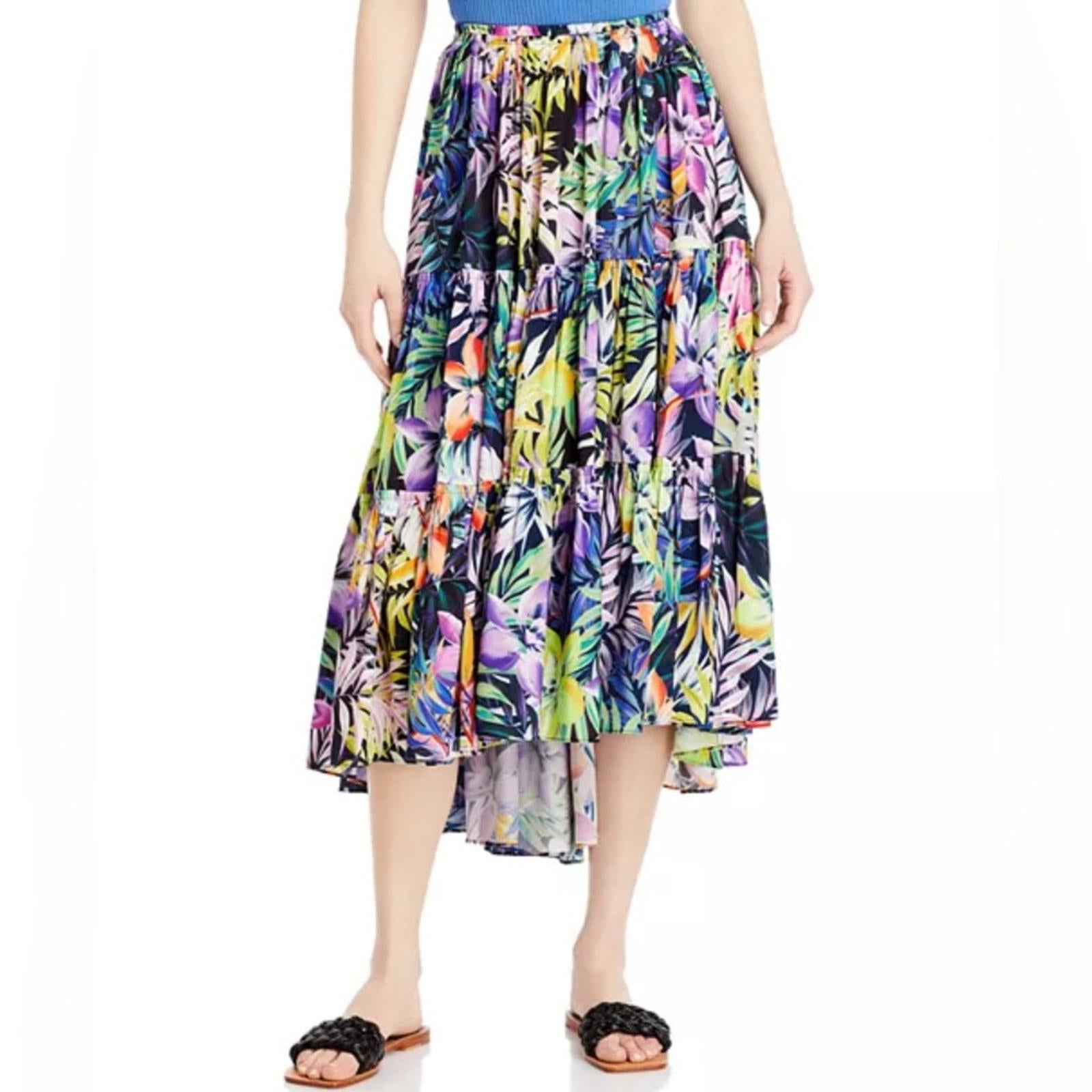Kobi Halperin Noe Printed High/Low Midi Skirt, NWT, Size XXL