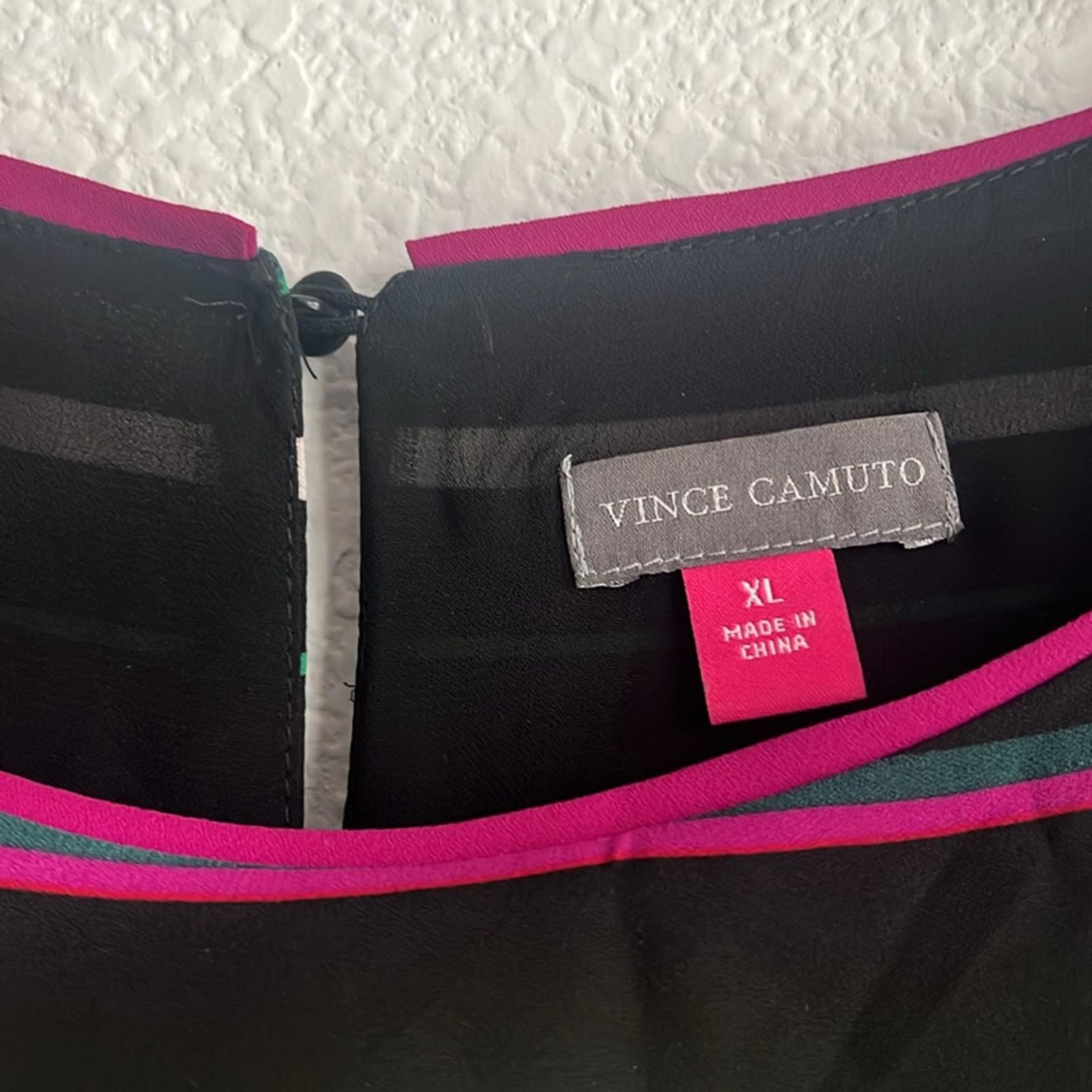 Vince Camuto Striped Jumpsuit in Black Multi, Size XL