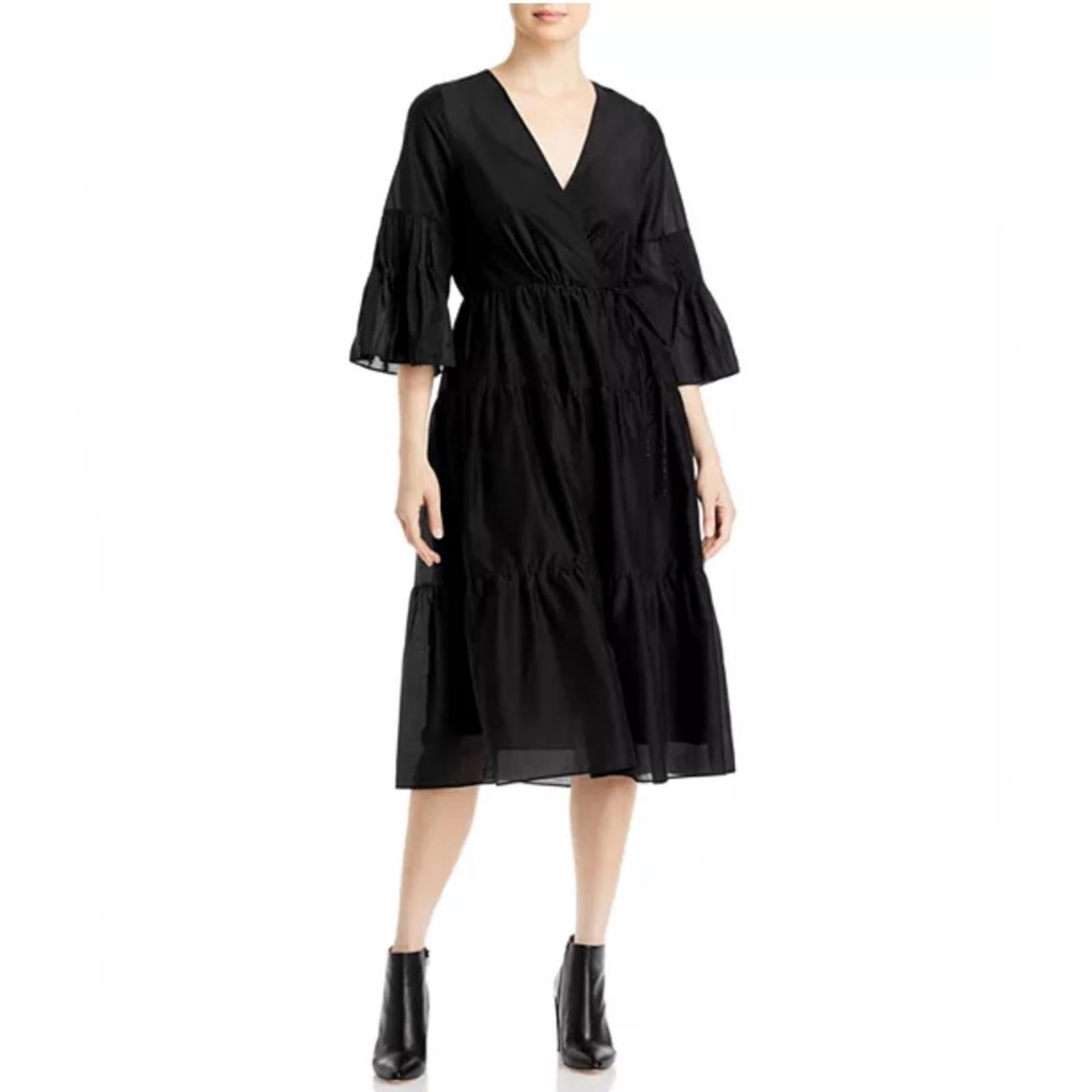 Kobi Halperin Sasha Midi Dress in Black, Size S New w/Tag $458