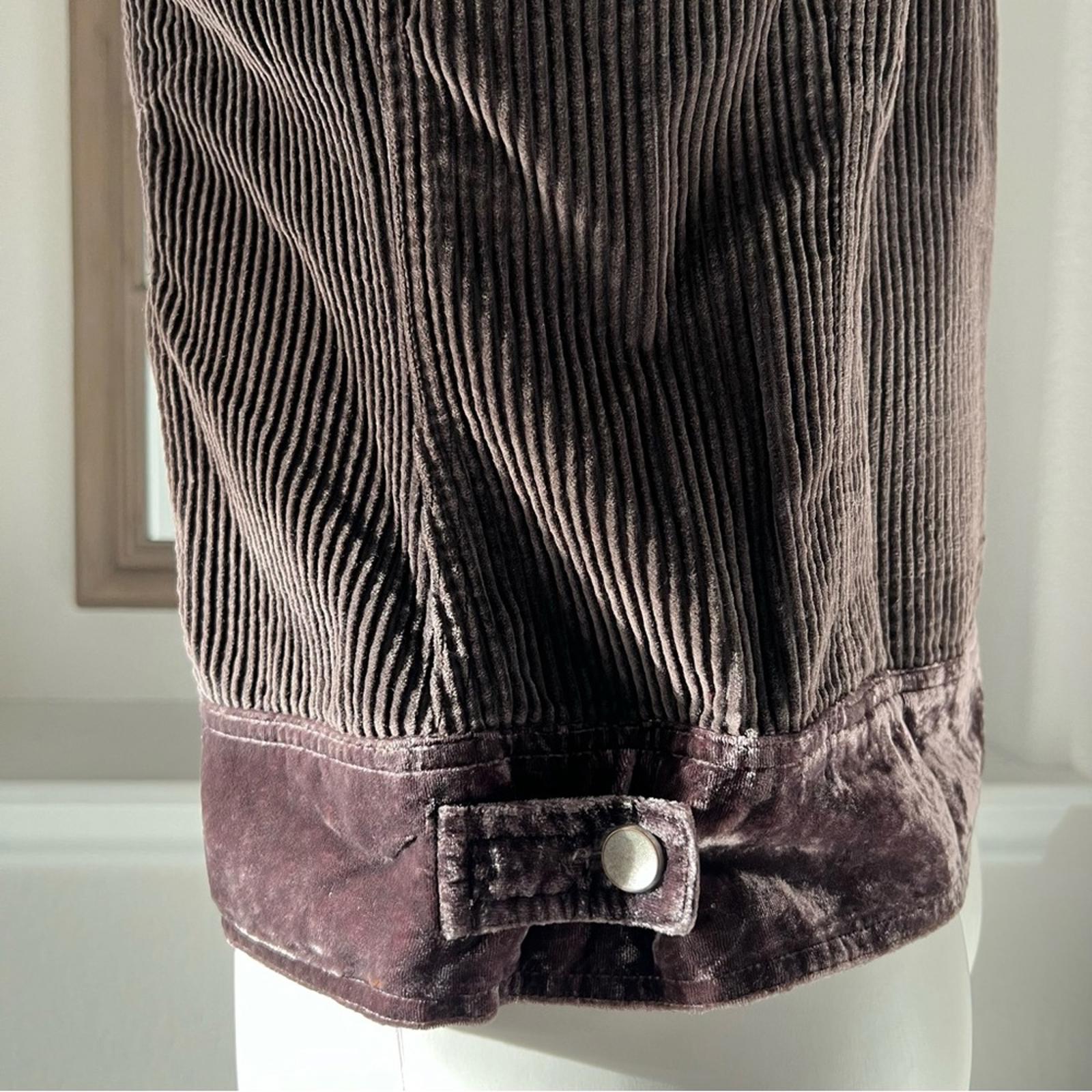 J.Jill Brown Velour Jacket, Cotton Size XS