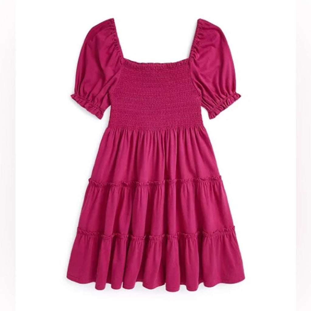 Polo Ralph Lauren Big Girls Smocked Cotton Jersey Dress in Pink, NWT, Size XL
