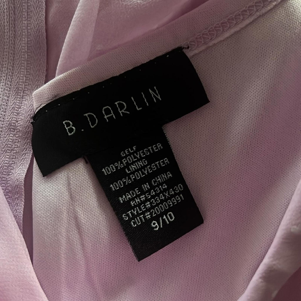 B Darlin Ruffled Flutter Sleeve V-Neck Mini Dress, Day Pink Jr Size 9/10 NWT