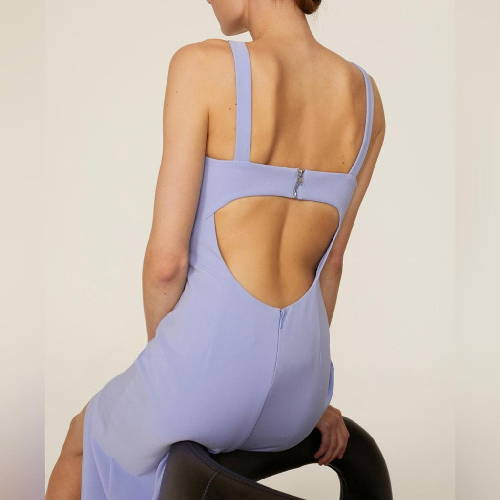 Aidan Mattox Sleeveless Cutout Column Gown in Baby Blue, Size 4 EXCELLENT! $220