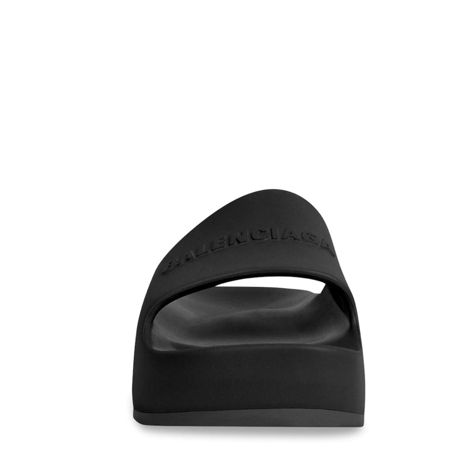 Balenciaga Chunky Slide Sandals in Black Rubber, Size 41 +2 Dust Bags EXCELLENT!