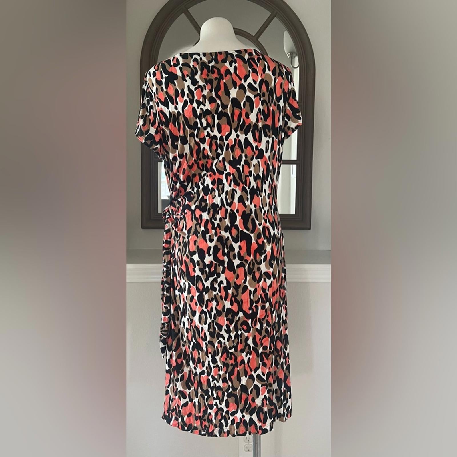 Lafayette 148 New York Animal Print Midi Dress Size XL EXCELLENT!
