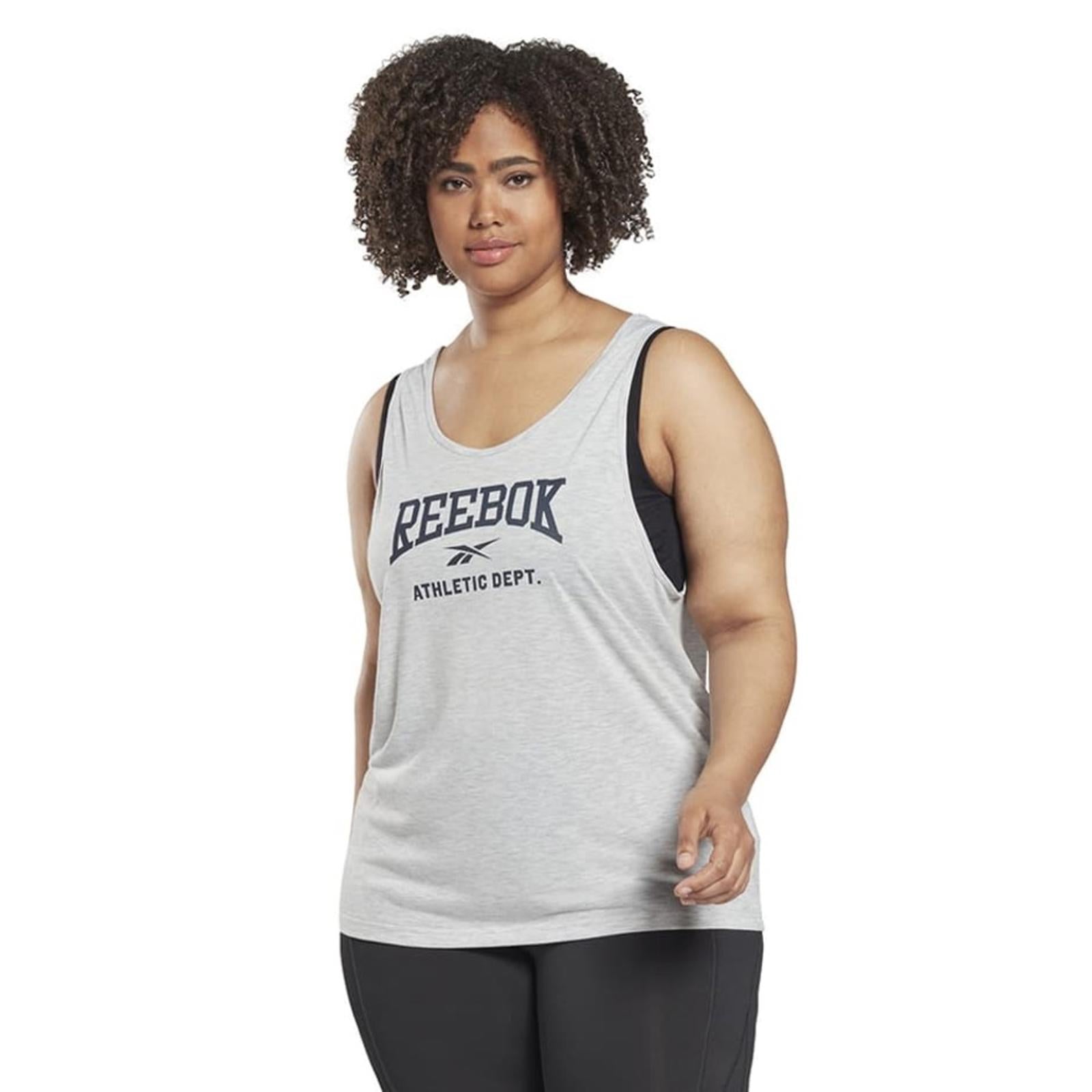 Reebok Performance Plus Workout Ready Supremium Tank Top, Size 1X Lt Grey NWT