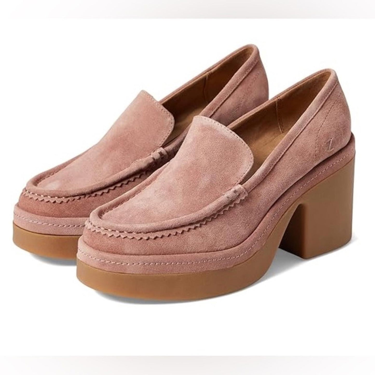 Zodiac Dorit Leather Slip-On Loafers in Nougat Pink Suede Size 9 New in Box