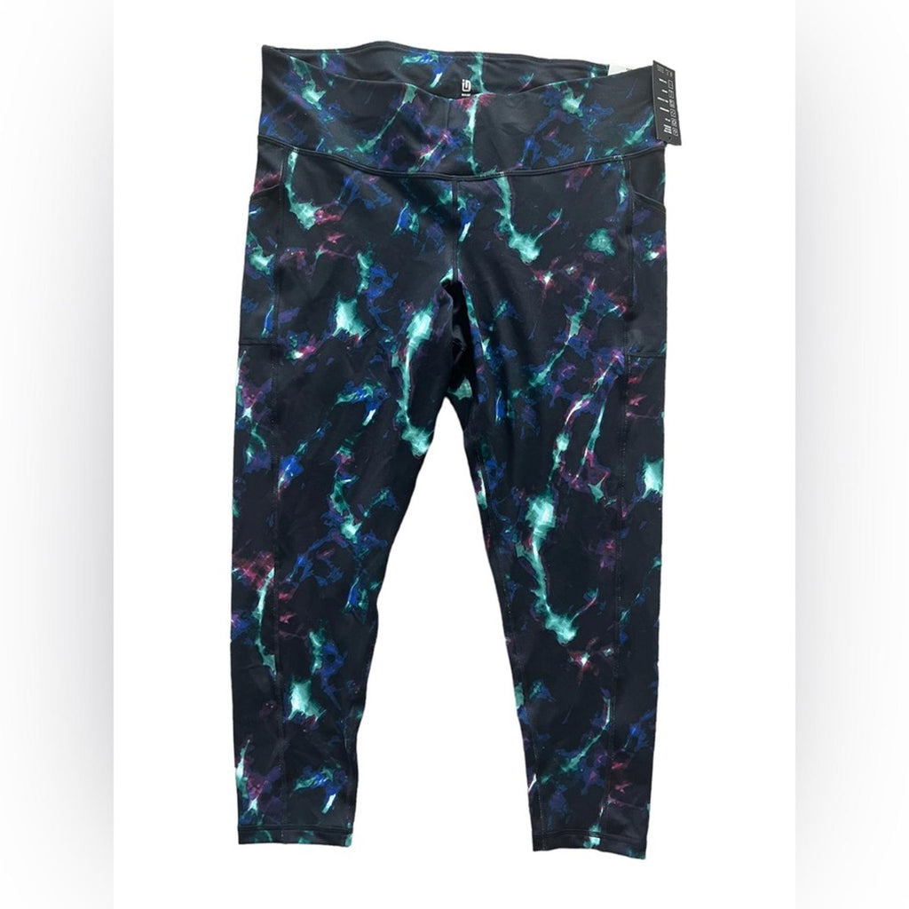 ID Ideology Celestial Sky 7/8 Leggings, Cropped Plus Size 1X New w/Tag