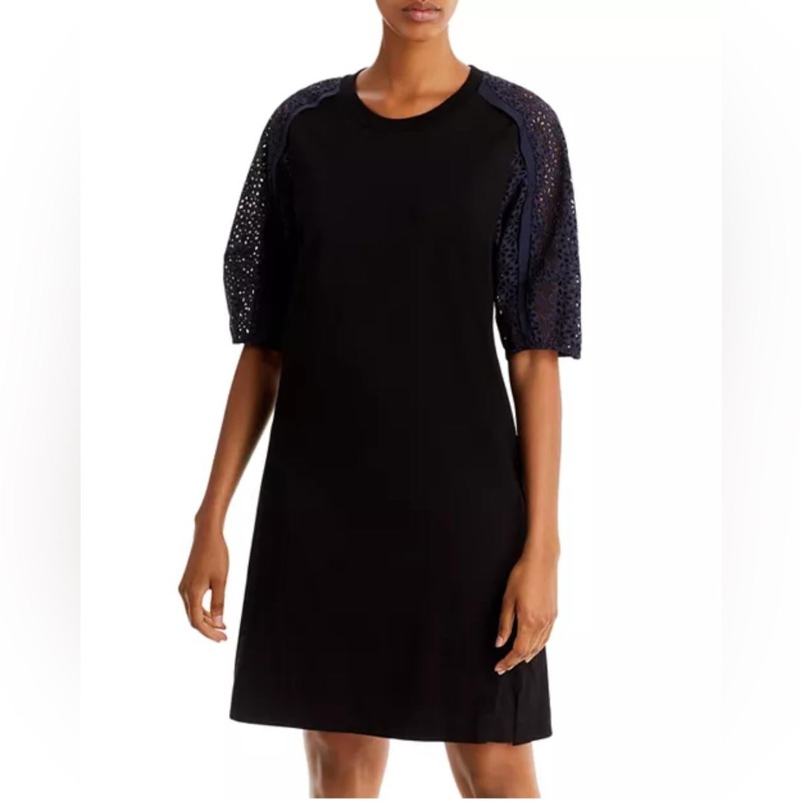 3.1 Phillip Lim Broderie Sleeve Dress in Black Midnight, NWT, Size S