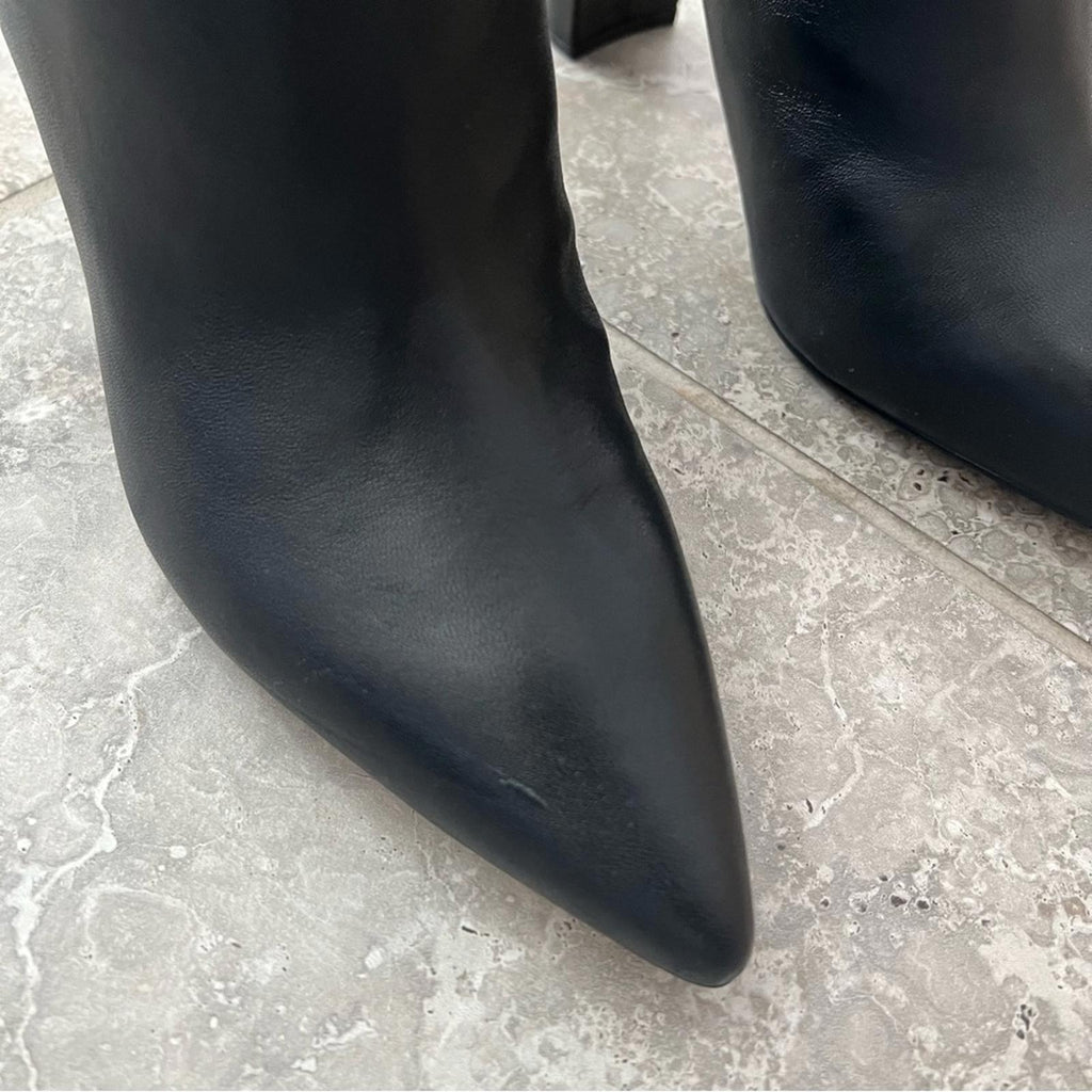 Marc Fisher LTD Gomer Slouched High Heel Boots Black Size 11M in Box Retail $249