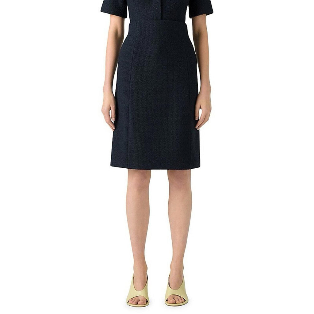 St. John Collection Textured Tweed Pencil Skirt in Navy, Size 16 NWT Retail $795