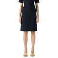 St. John Collection Textured Tweed Pencil Skirt in Navy, Size 16 NWT Retail $795