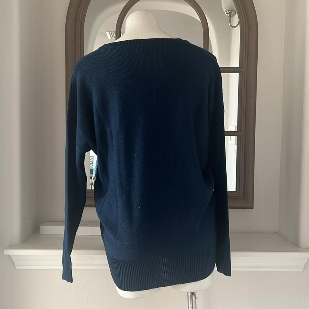 NEW Joe Fresh V-Neck Sweater in Navy, Size M New w/o Tag