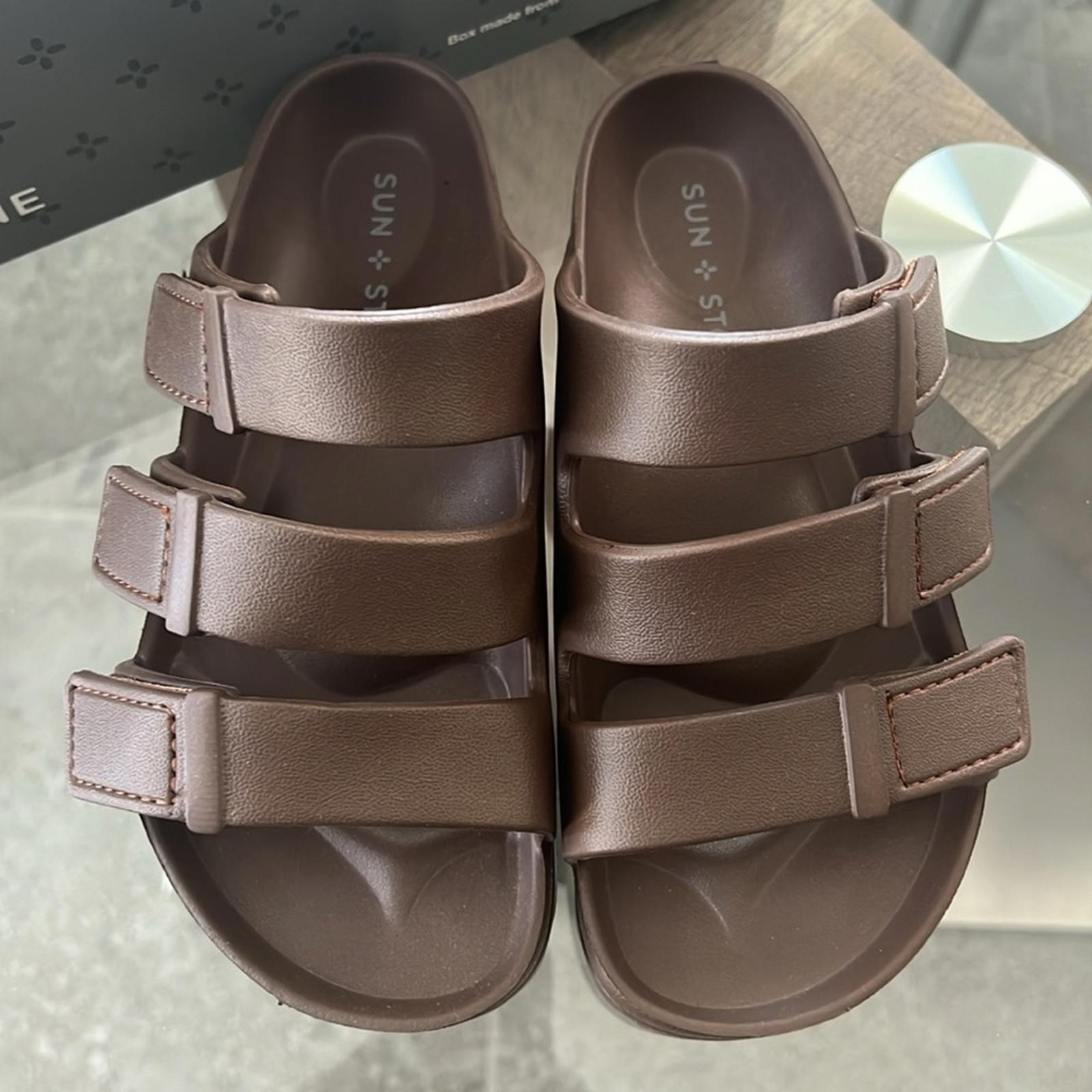 Sun+Stone Brown Bowie Sandals, Boys Size 2 New in Box