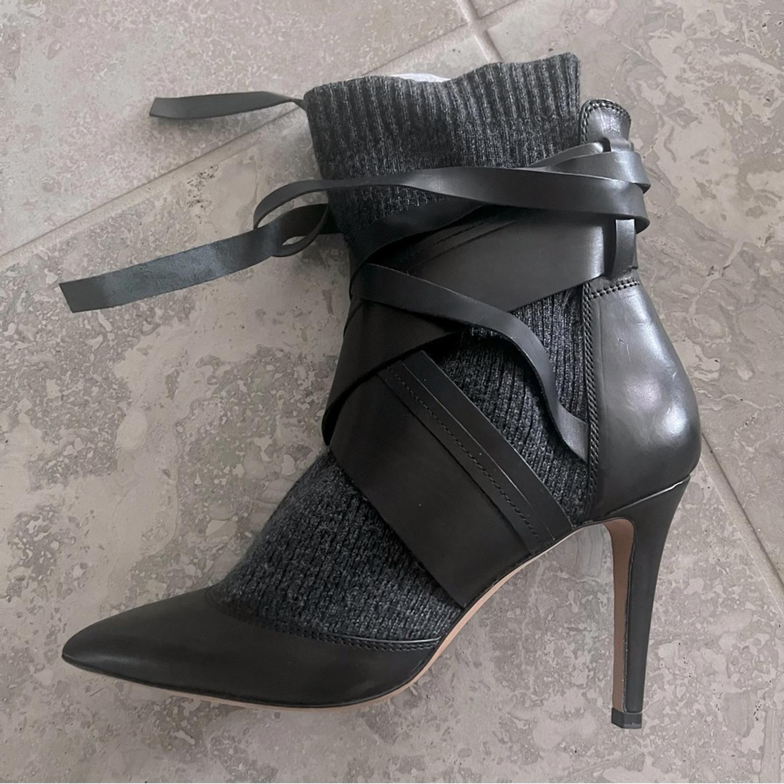 IRO Leather & Knit Sock Booties, Black Size FR41 | EU38 New in Box Retail 345 €