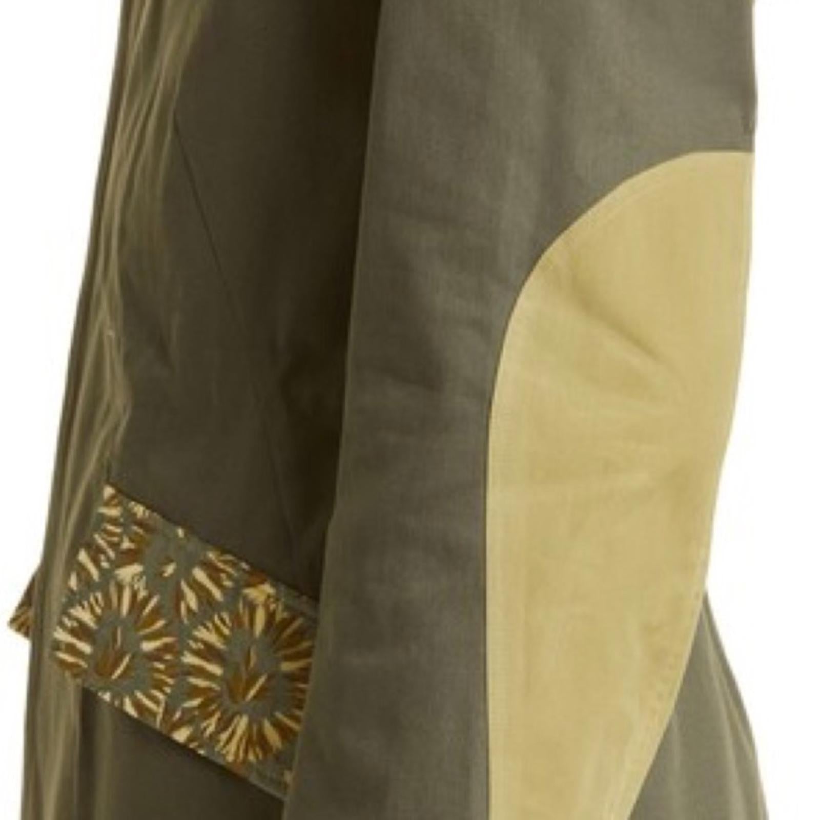 Nicholas Daley Field Jacket Khaki Mix Button Front Point Collar Size S NWT $765