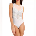 INC Cupped Swiss Dot Thong Bodysuit in Washed White, Size XL, New w/Tag