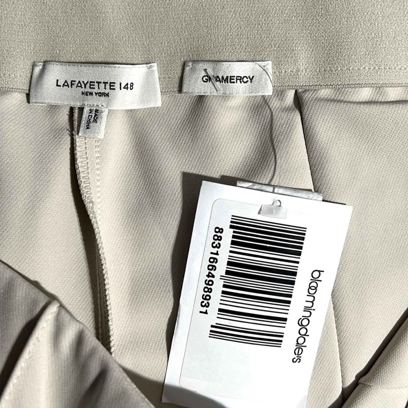 Lafayette 148 New York Acclaimed Stretch Gramercy Pants in Sand, NEW, Size 16